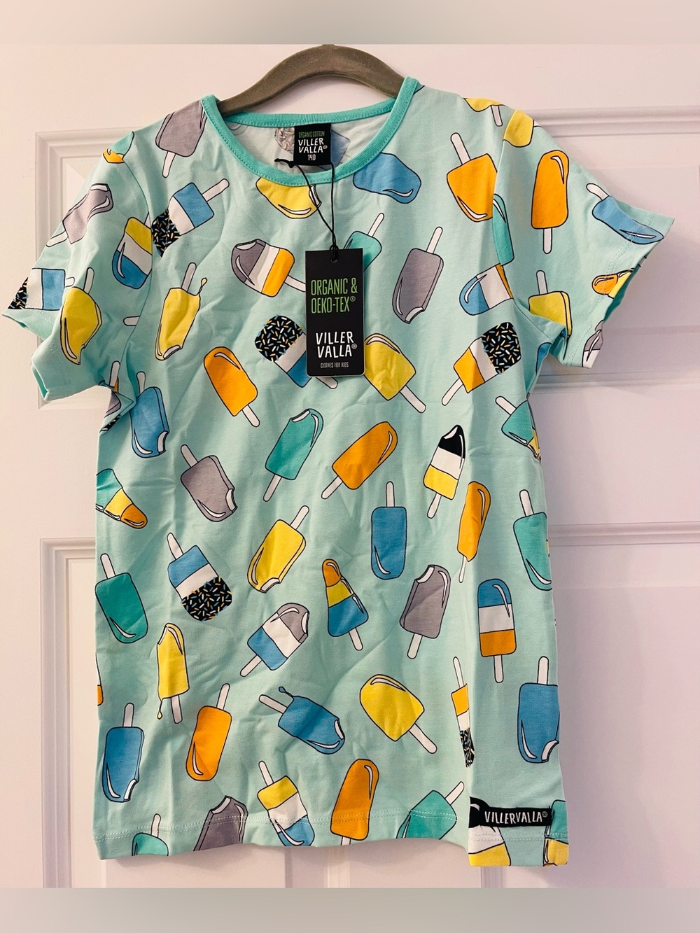 NWT Viller Valla organic popsicle t-shirt 140cm unisex